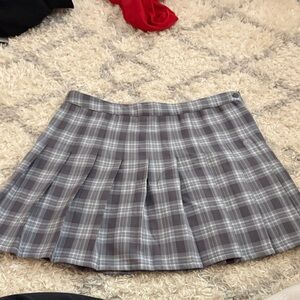Aeropostale Gray Plaid Skater Skirt